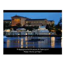 Philadelphia Art Museum and Fairmount Water Works Postcard