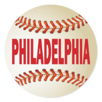 PHILADELPHIA BASEBALL ROUND STICKERS
