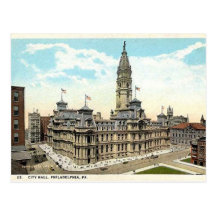 Philadelphia City Hall Old Postcard