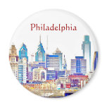 Philadelphia Color Sketch Magnet