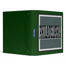 Philadelphia Green Square Binder by pharrisart Philadelphia Green Square Binder
