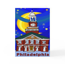 Philadelphia Independence Hall Starry Night cards by figstreetstudio Philadelphia Independence Hall Starry Night cards