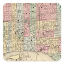 Philadelphia Map by Mitchell Square Stickers