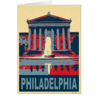 Philadelphia Museum in Blue card