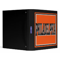 Philadelphia Orange Binder