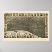 Philadelphia, PA Panoramic Map - 1886 Posters