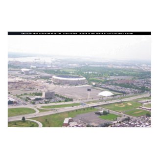 Philadelphia PA Veterans Stadium Aerial View print