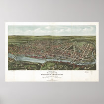Philadelphia Penn. 1907 Antique Panoramic Map Posters