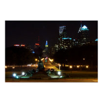Philadelphia Pennsylvania, Downtown at night. posters