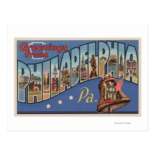 Philadelphia, Pennsylvania Large Letter Postcard Zazzle