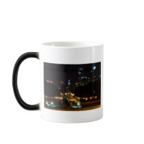 Philadelphia Pennsylvania Skyline at Night mugs