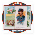 postcard - The Philadelphia Quakers were founded in 1883. Later they changed their name to the “Philadelphias” which was shortened to “Phillies”. Jim Fogarty played right field for the team from 1884-1890. In 1889 he was the National League’s stolen base champion. Fogarty died from Tuberculosis in 1891, at the age of 27.