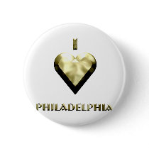 Philadelphia -- Shimmering Gold buttons by CulturalPerspective5 Philadelphia -- Shimmering Gold buttons