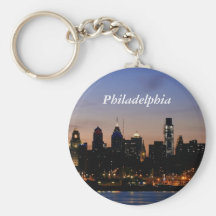 Philadelphia Skyline at Twilight Key Chains