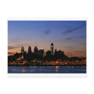 postcard - Philadelphia skyline at twilight