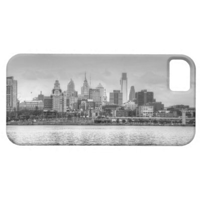 Philadelphia skyline in black and white iPhone 5 case