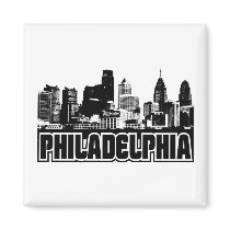 Philadelphia Skyline Fridge Magnets