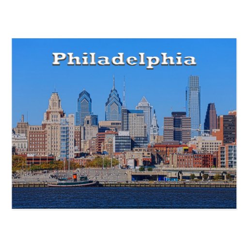 Philadelphia Skyline, Medium View II Postcard Zazzle