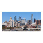 Philadelphia Skyline, Medium View Custom Photo Card