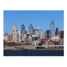 Philadelphia Skyline, Medium View Post Cards