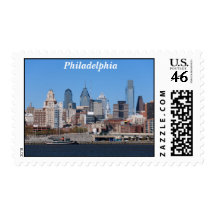 Philadelphia Skyline, Medium View Postage