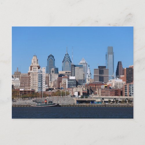 Philadelphia Skyline, Medium View postcard