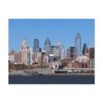 Philadelphia Skyline, Medium View Post Cards