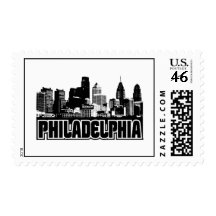 Philadelphia Skyline Postage Stamp