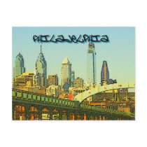 Philadelphia Skyline postcards by evilpoptartmonkey Philadelphia Skyline postcards