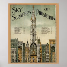 Philadelphia Skyscrapers (1898 Vintage Poster)