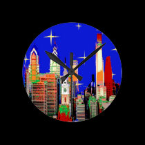 Philadelphia Starry Night wall clocks
