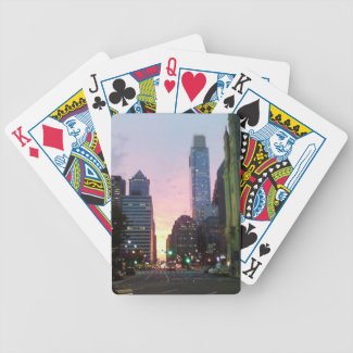 Philadelphia Sunset Bicycle Playing Cards