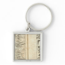 Philadelphia to Washington Road Map 3 Key Chain