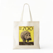 Philadelphia Zoo-Hippo Canvas Bags