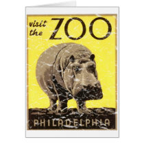 Philadelphia Zoo-Hippo Greeting Cards