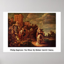 Philip Baptizes The Moor By Bleker Gerrit Claesz. Posters