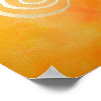 Philip Bowman Bright Yellow Infinity Abstract Art Poster