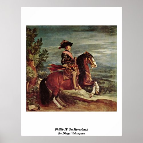 Philip Iv On Horseback By Diego Velazquez Print