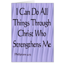 Philipians 4:13 greeting cards