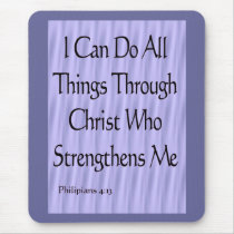 Philipians 4:13 mouse pad