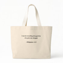 PHILIPPIANS 4:13 CANVAS BAGS