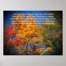 Philippians 4:13 I can do all things Christ Autumn Print