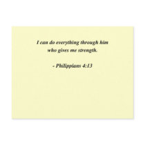 PHILIPPIANS 4:13 POST CARD
