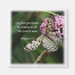 Philippians 4:5 Butterfly Flowers Refrigerator Magnets