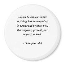 PHILIPPIANS 4:6 FRIDGE MAGNETS