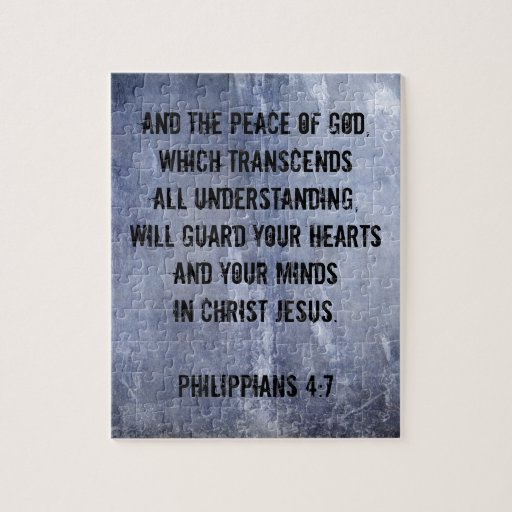 Philippians 4:7 Bible Verse Jigsaw Puzzle | Zazzle