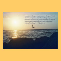 Philippians 4:8 Scripture Poster -- Version D posters