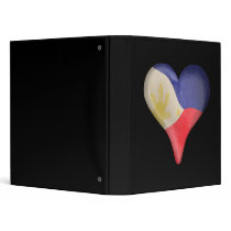 Philippine Flag In A Heart Vinyl Binders