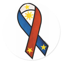 Philippine "support"  ribbon stickers