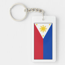 Philippines – Filipino Flag Rectangular Acrylic Key Chain